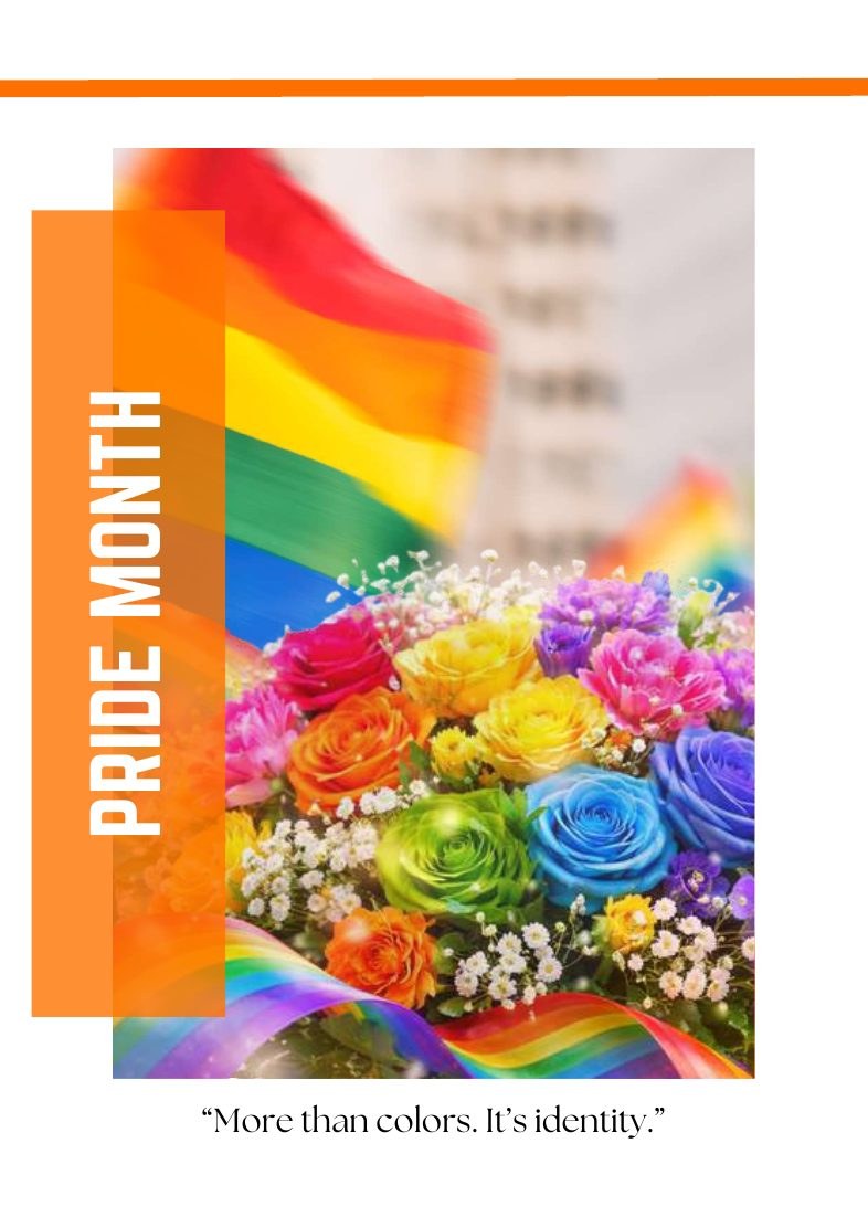 Pride Month tinted rose collection