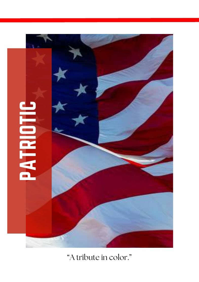Patriotic tinted rose collection