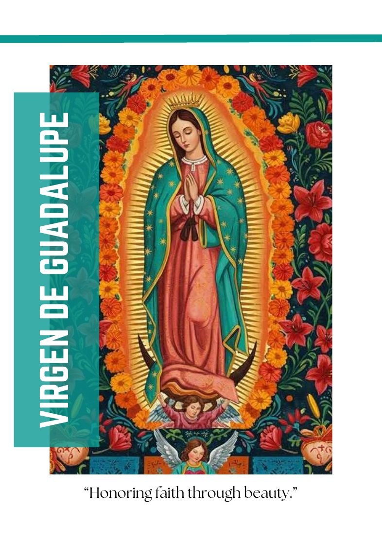 Virgen de Guadalupe tinted rose collection