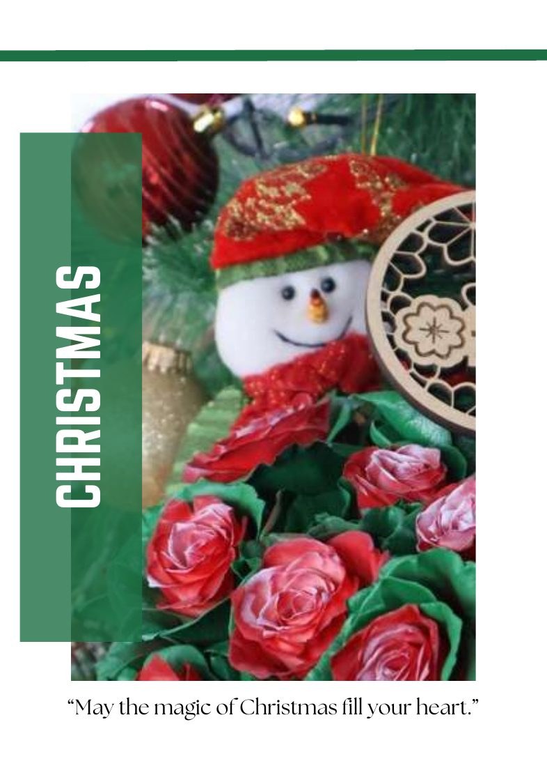 Christmas tinted rose collection
